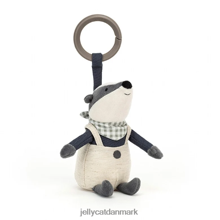 legetøj LHVJ00765 lille vandrer grævling rangle lilla Jellycat legetøj LHVJ00765 lille vandrer grævling rangle lilla Jellycat