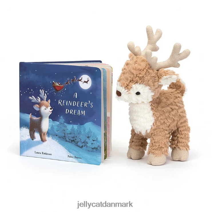 Bestil LHVJ00548 mitzi rensdyrs drømmebog og mitzi rensdyr brun og hvid Jellycat