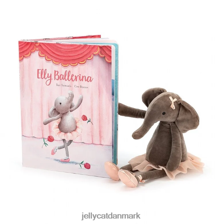 Bestil LHVJ00691 elly ballerina bog og dansende darcey elefantgrå Jellycat