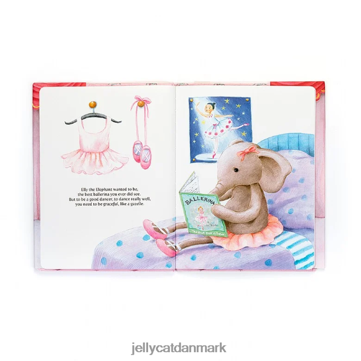 Bestil LHVJ00691 elly ballerina bog og dansende darcey elefantgrå Jellycat
