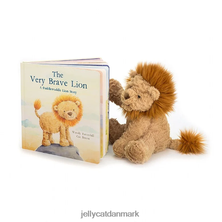 Bestil LHVJ00692 den meget modige løvebog og fuddlewuddle løvebrun Jellycat