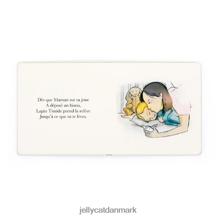 Bestil LHVJ00716 lapin timide veille sur tes nuits livre (den magiske kanin) flerfarvet Jellycat