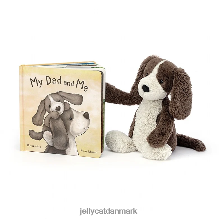 Bestil LHVJ00729 min far og mig bog og blufærdig fudge hvalp brun og hvid Jellycat