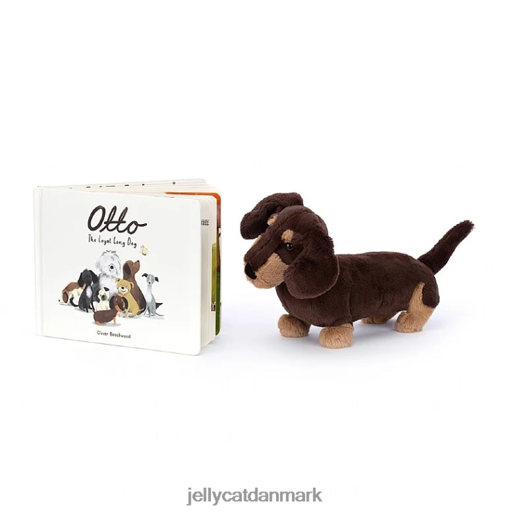 Bestil LHVJ00730 otto den loyale lange hundebog og otto pølsehund brun Jellycat
