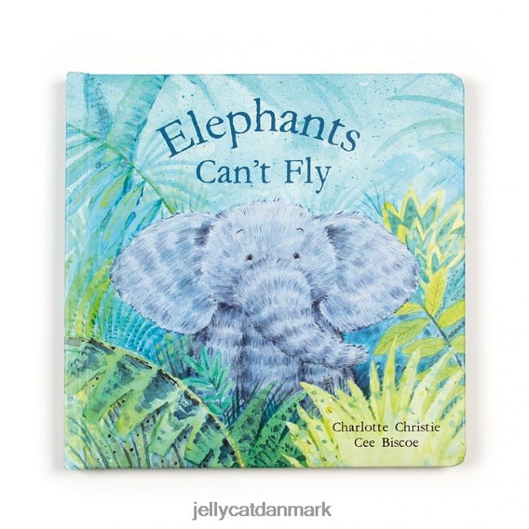 Bestil LHVJ00736 elefanter kan ikke flyve bog og fuddlewuddle elefant blå Jellycat