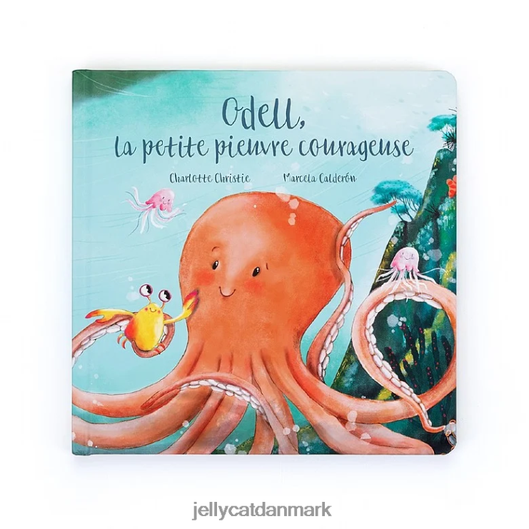 Bestil LHVJ00794 odell la petite pieuvre courageuse livre multi-colour Jellycat