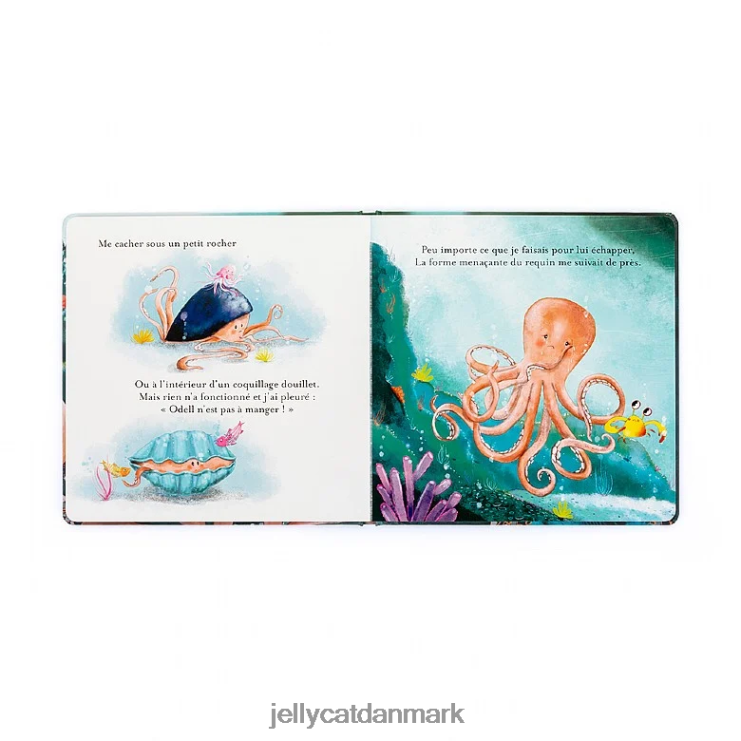Bestil LHVJ00794 odell la petite pieuvre courageuse livre multi-colour Jellycat