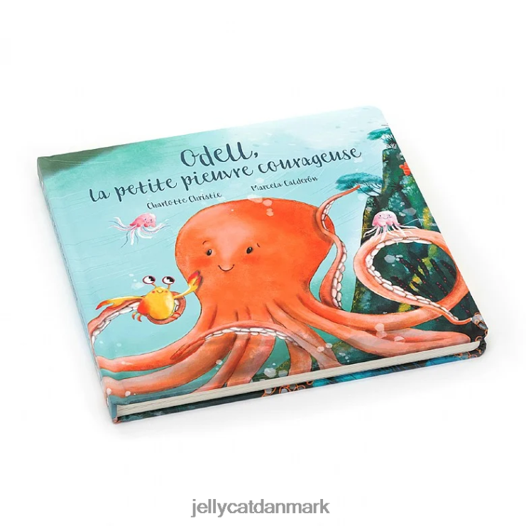 Bestil LHVJ00794 odell la petite pieuvre courageuse livre multi-colour Jellycat