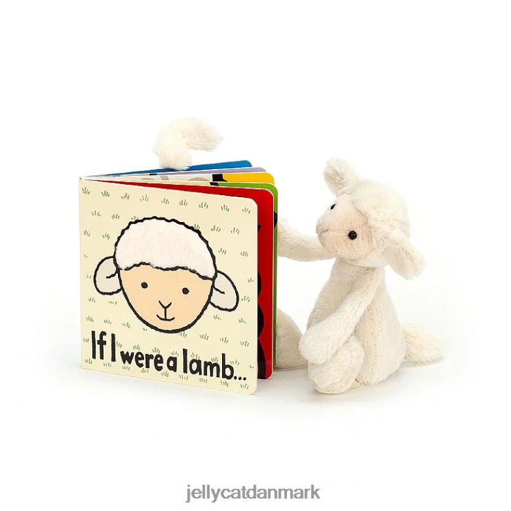 Bestil LHVJ00735 hvis jeg var en lammebog og blufærdig lammecreme Jellycat