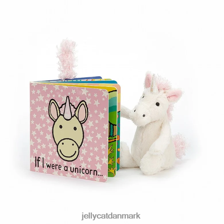 Bestil LHVJ00770 hvis jeg var en enhjørning bog og blufærdig enhjørning hvid Jellycat
