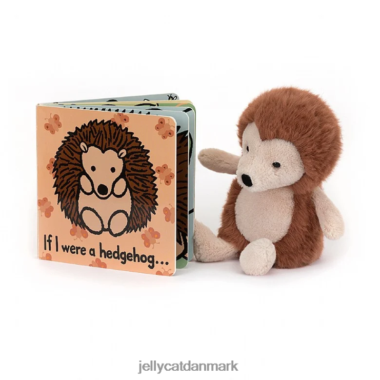 Bestil LHVJ00793 hvis jeg var en pindsvin bog og pil pindsvin brun Jellycat