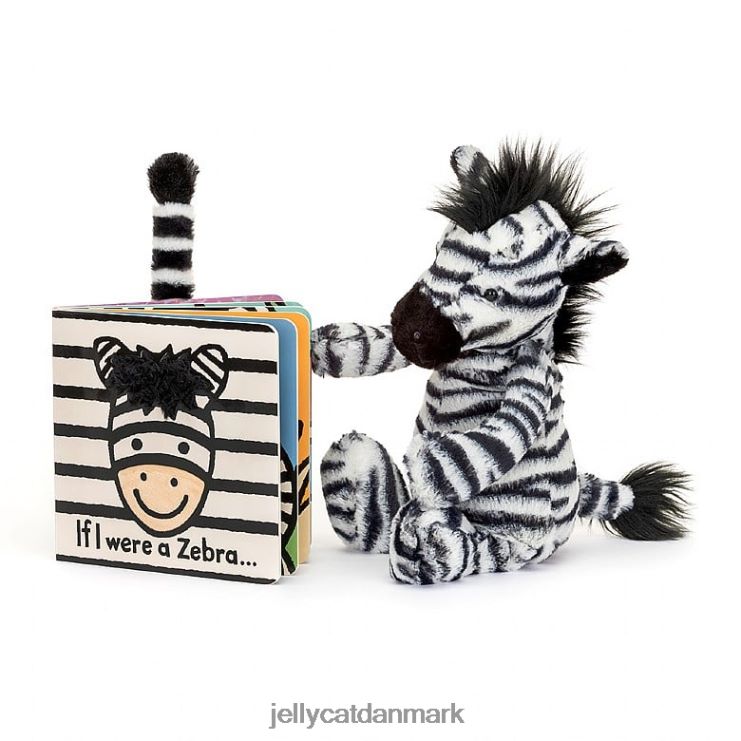 Bestil LHVJ00796 hvis jeg var en zebratavlebog og blufærdig zebra sort og hvid Jellycat