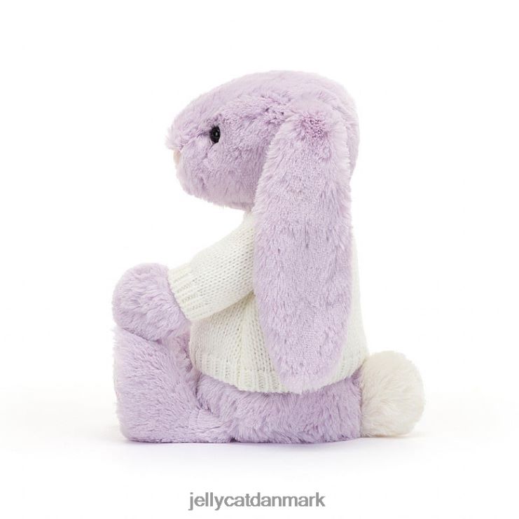 legetøj LHVJ00268 blomstrende jasminkanin med personlig cremetrøje lilla Jellycat