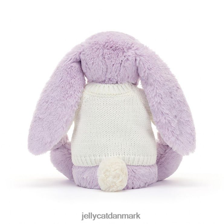 legetøj LHVJ00268 blomstrende jasminkanin med personlig cremetrøje lilla Jellycat