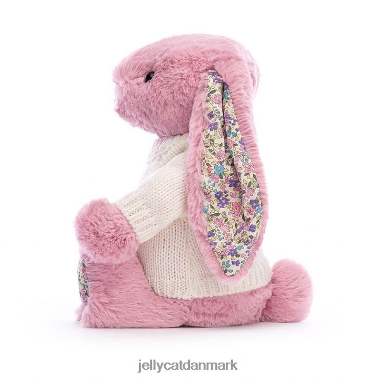 legetøj LHVJ00298 blomstrende tulipankanin med personlig cremetrøje pink Jellycat