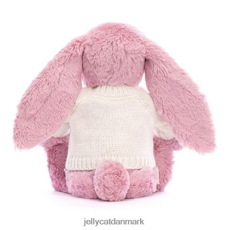 legetøj LHVJ00298 blomstrende tulipankanin med personlig cremetrøje pink Jellycat