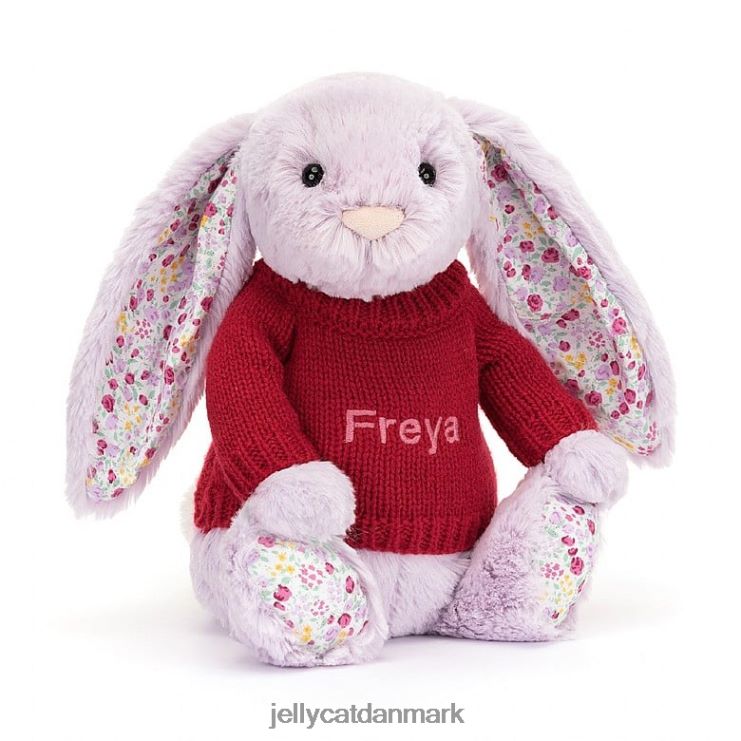 legetøj LHVJ00399 blomstrende jasminkanin med personlig rød bluse Jellycat