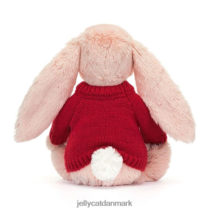 legetøj LHVJ00425 blossom blush bunny med personlig rød sweater fersken Jellycat