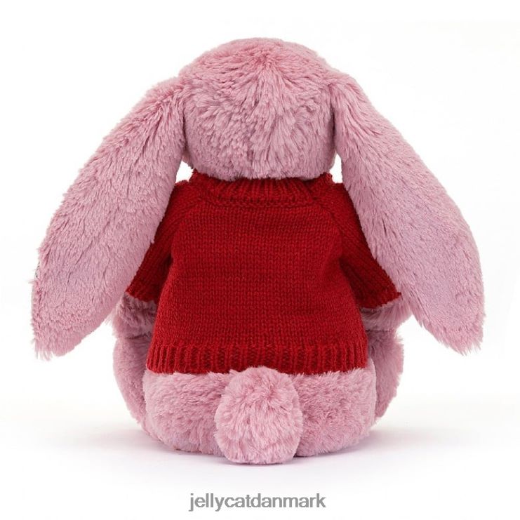 legetøj LHVJ00430 blomstrende tulipankanin med personlig rød sweater pink Jellycat