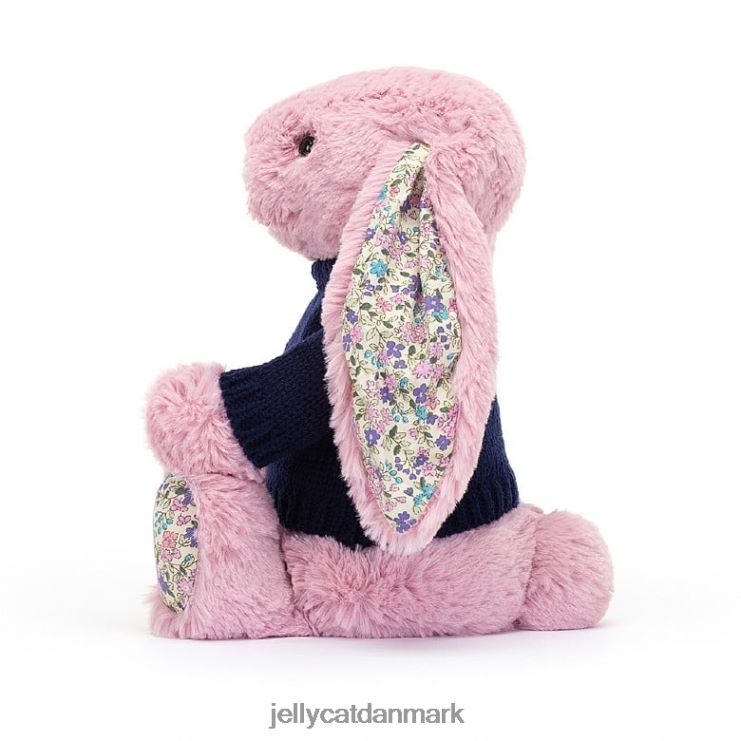 legetøj LHVJ00466 blomstrende tulipankanin med personlig marineblå sweater pink Jellycat