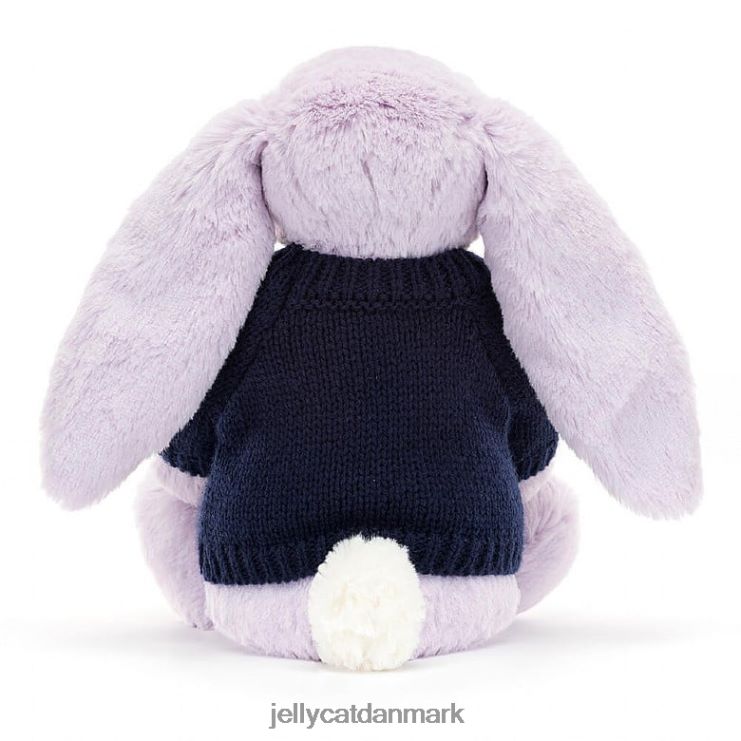 legetøj LHVJ00472 blomstrende jasminkanin med personlig marineblå sweater lilla Jellycat