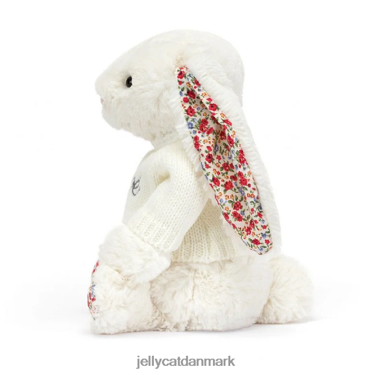 legetøj LHVJ00594 blomstrende kanin med personlig jumpercreme Jellycat