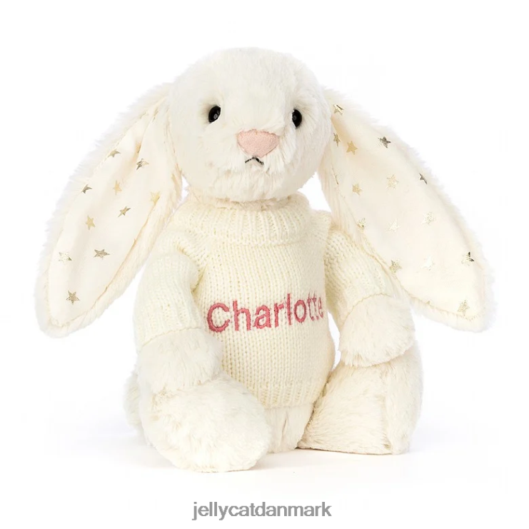 legetøj LHVJ00188 bashful glimt kanin med personlig jumper creme Jellycat