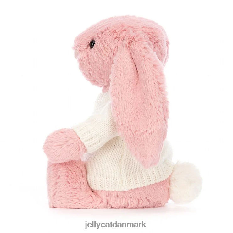 legetøj LHVJ00243 bashful kronbladskanin med personlig cremetrøje sorbet pink Jellycat