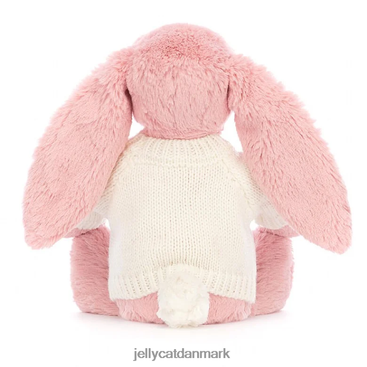 legetøj LHVJ00243 bashful kronbladskanin med personlig cremetrøje sorbet pink Jellycat
