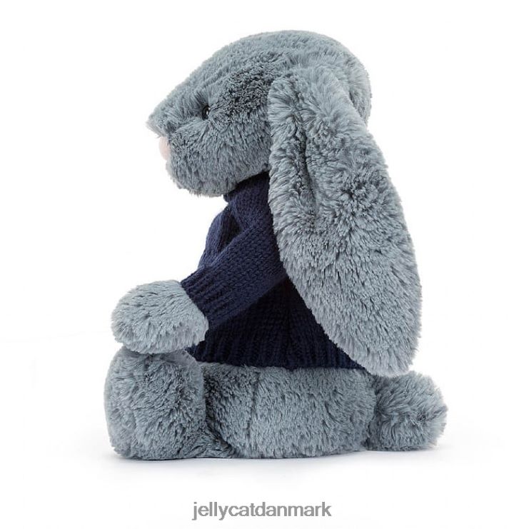 legetøj LHVJ00244 bashful dusky bunny med personlig marineblå bluse Jellycat