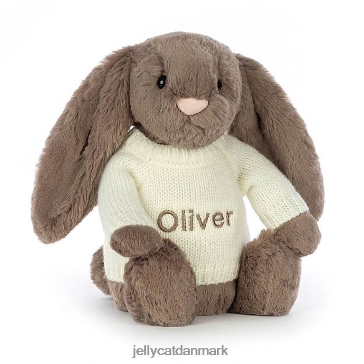 legetøj LHVJ00281 bashful trøffelkanin med personlig cremetrøje brun Jellycat