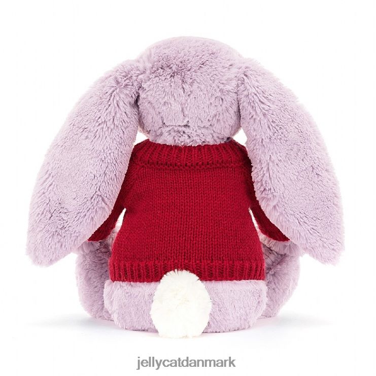 legetøj LHVJ00300 bashful kanin med personlig rød trøje lilla Jellycat