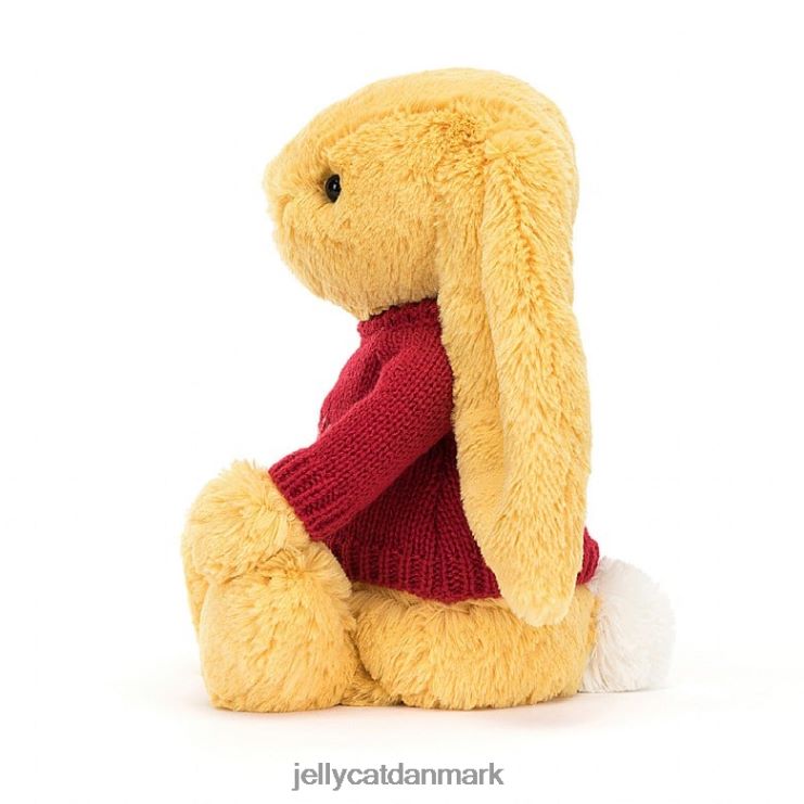 legetøj LHVJ00332 bashful kanin med personlig rød trøje solskin Jellycat