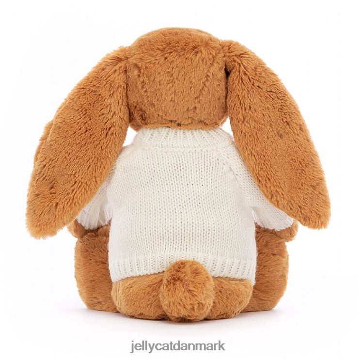 legetøj LHVJ00355 bashful en bunny med personlig cremetrøje guld Jellycat