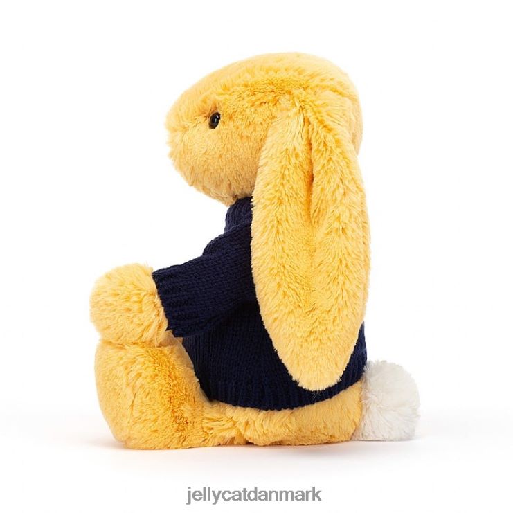 legetøj LHVJ00390 bashful kanin med personlig marineblå trøje solskin Jellycat