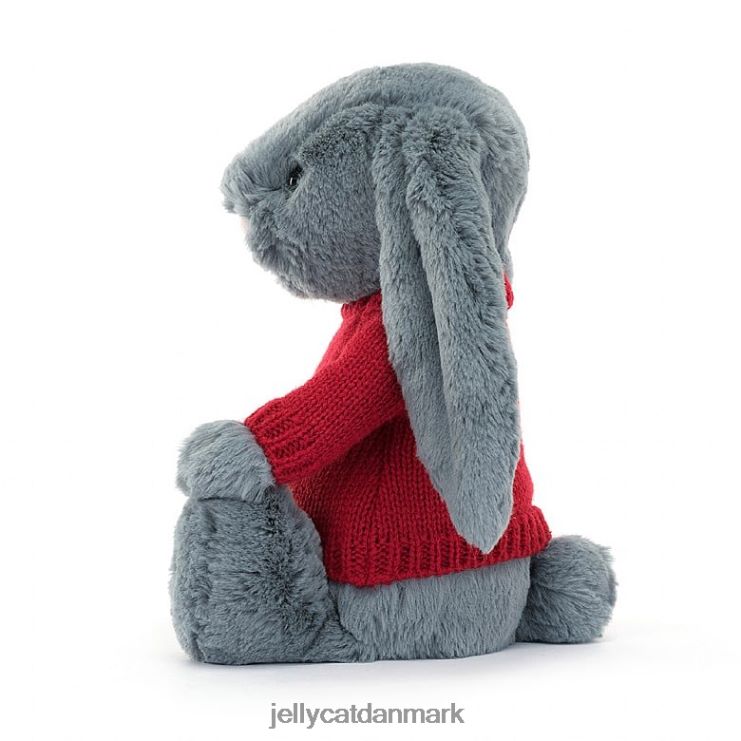 legetøj LHVJ00473 bashful dusky bunny med personlig rød bluse Jellycat