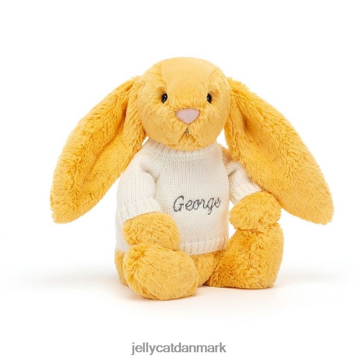 legetøj LHVJ00483 bashful kanin med personlig cremetrøje solskin Jellycat