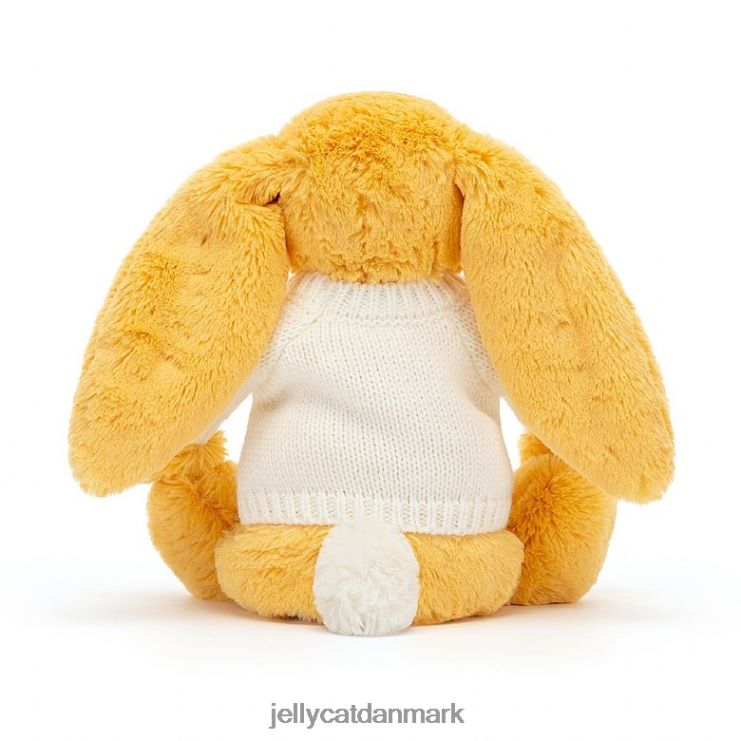 legetøj LHVJ00483 bashful kanin med personlig cremetrøje solskin Jellycat