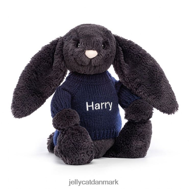 legetøj LHVJ00514 bashful y bunny med personlig marineblå trøjeblæk Jellycat
