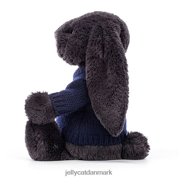 legetøj LHVJ00514 bashful y bunny med personlig marineblå trøjeblæk Jellycat