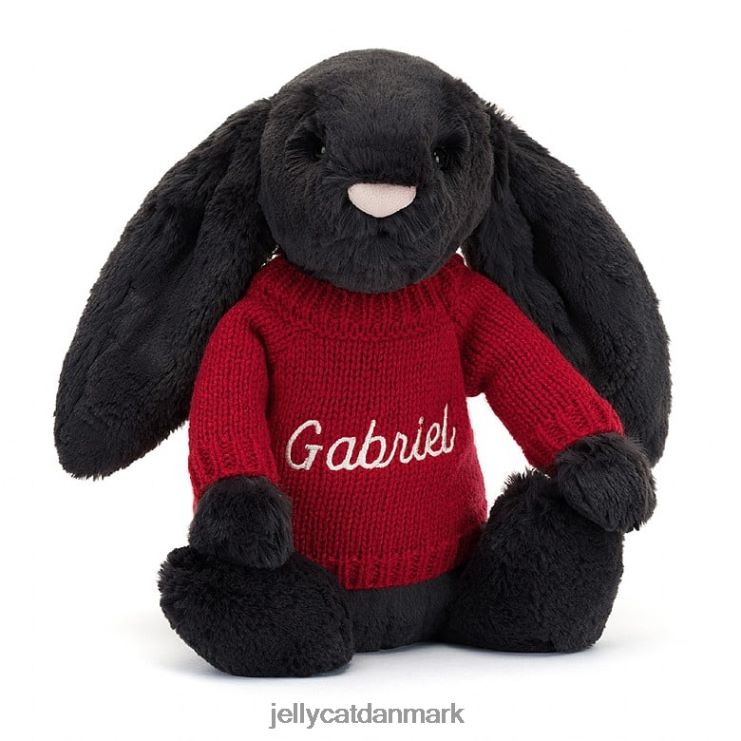 legetøj LHVJ00519 bashful y bunny med personlig rød jumper blæk Jellycat