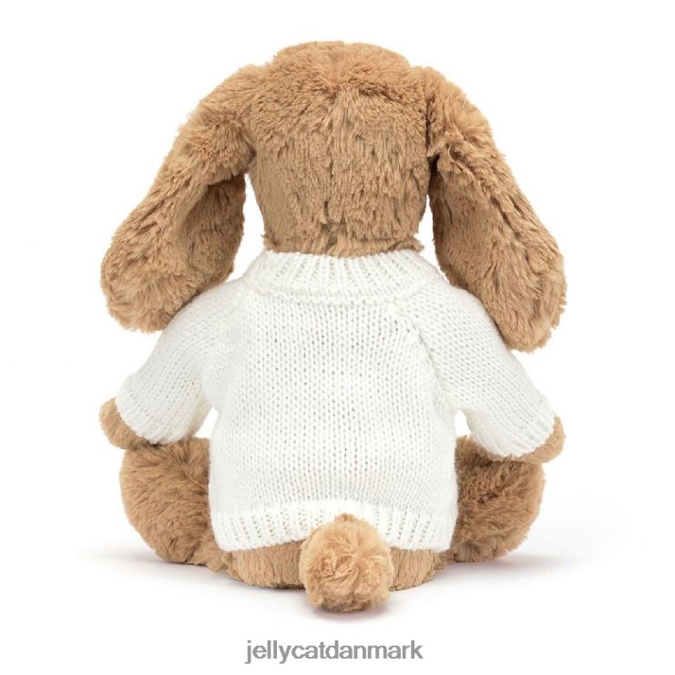legetøj LHVJ00135 bashful toffee-hvalp med personlig cremetrøje beige Jellycat