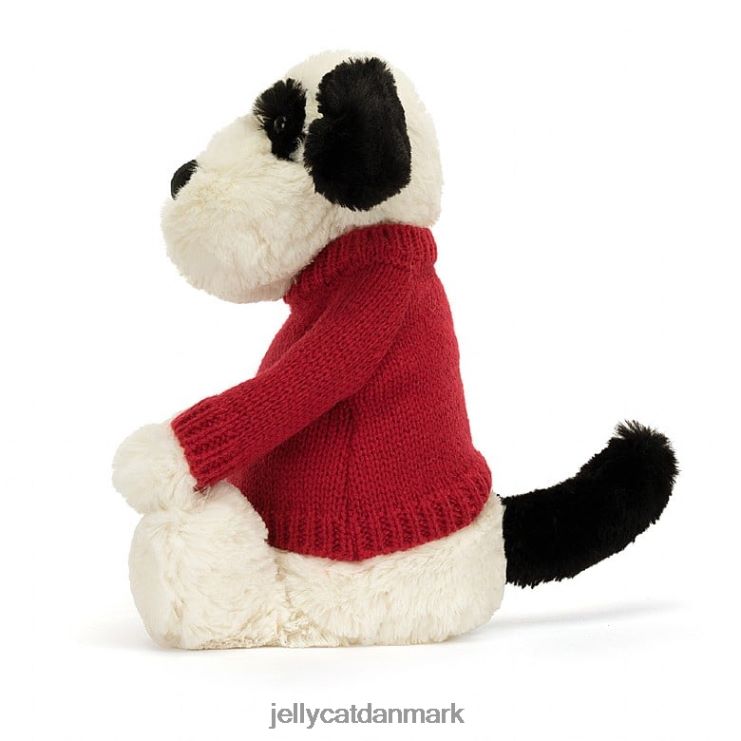 legetøj LHVJ00171 bashful sort & creme hvalp sort og hvid Jellycat