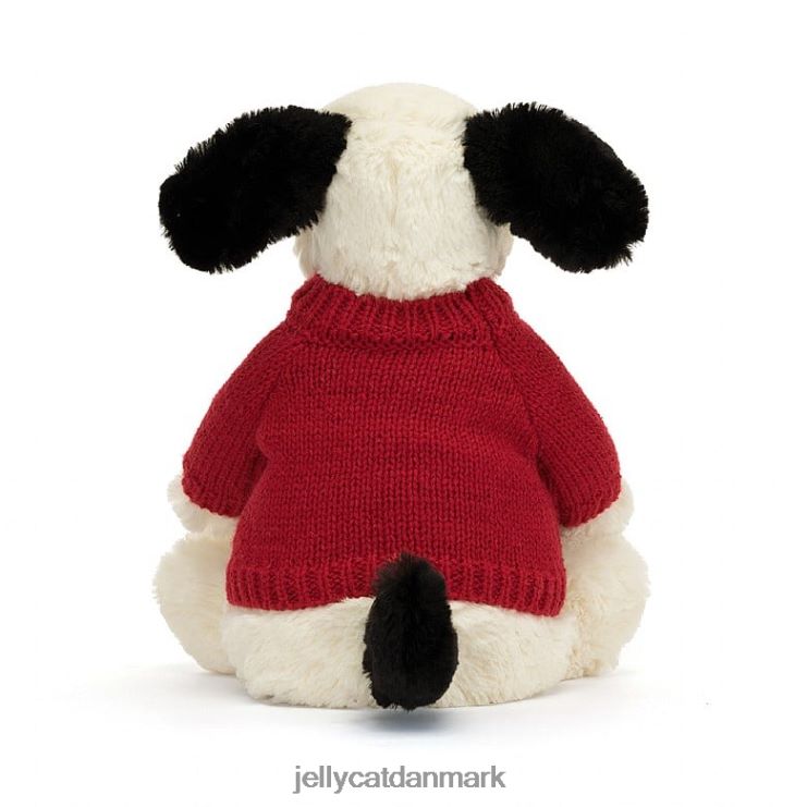legetøj LHVJ00171 bashful sort & creme hvalp sort og hvid Jellycat