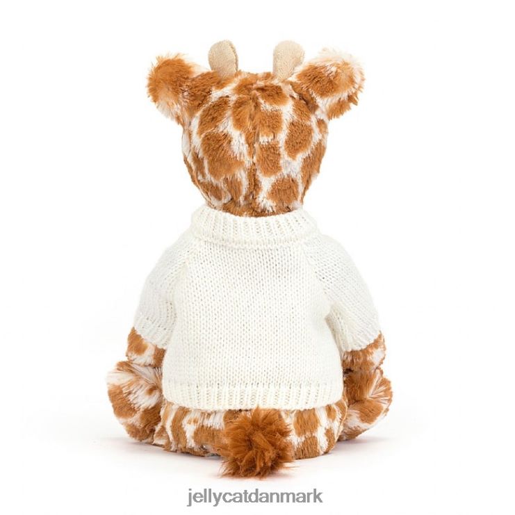 legetøj LHVJ00240 bashful giraf med personlig cremetrøje orange Jellycat