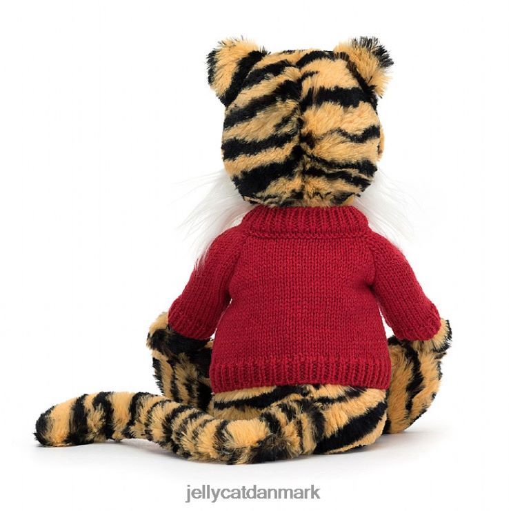 legetøj LHVJ00313 bashful tiger med personlig rød trøje i flere farver Jellycat