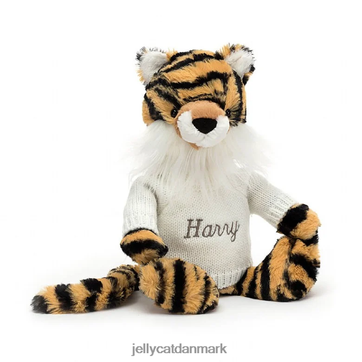 legetøj LHVJ00327 bashful tiger med personlig cremetrøje i flere farver Jellycat