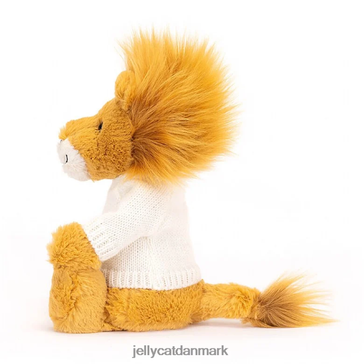 legetøj LHVJ00539 bashful løve med personlig cremetrøje gul Jellycat
