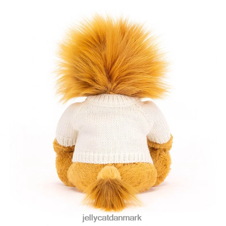 legetøj LHVJ00539 bashful løve med personlig cremetrøje gul Jellycat