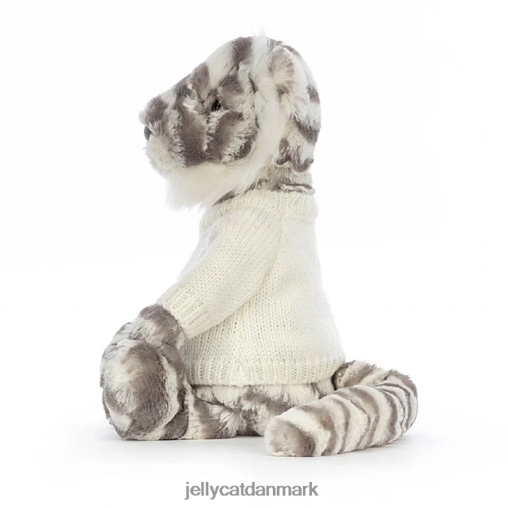 legetøj LHVJ00578 bashful snetiger med personlig cremetrøje grå og hvid Jellycat
